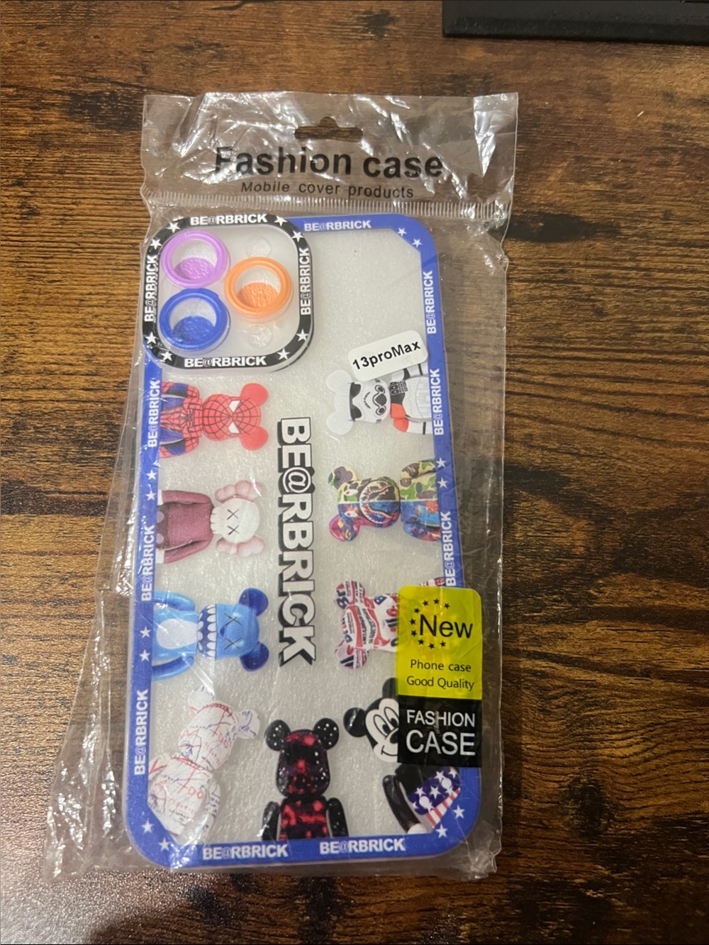 Multi-Color Pattern Phone Case for iPhone 13 Pro Max - Blue Accent